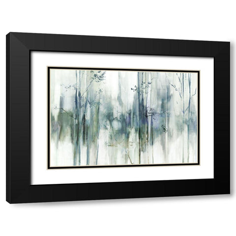 Through the Blue Forest  Black Modern Wood Framed Art Print with Double Matting by PI Studio