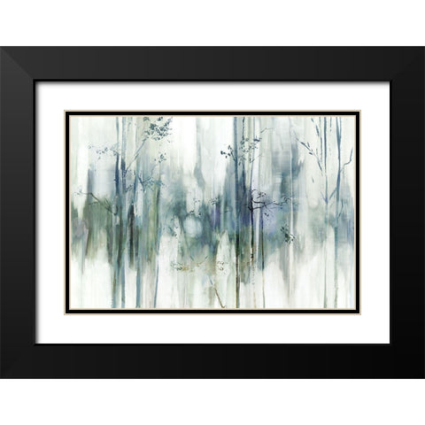 Through the Blue Forest  Black Modern Wood Framed Art Print with Double Matting by PI Studio