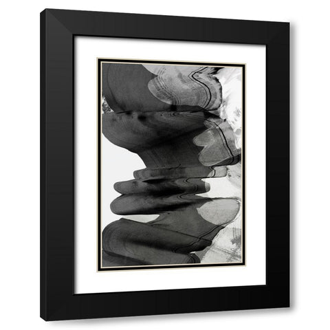 Warped I  Black Modern Wood Framed Art Print with Double Matting by PI Studio