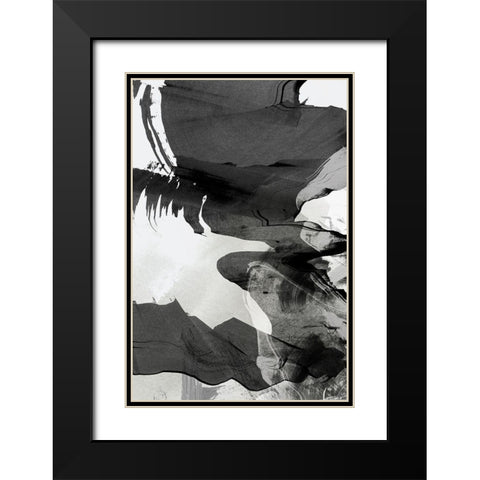 Warped II Black Modern Wood Framed Art Print with Double Matting by PI Studio