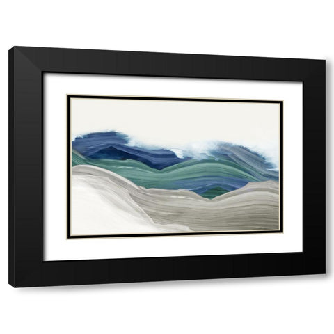 Mountain Swirl  Black Modern Wood Framed Art Print with Double Matting by PI Studio