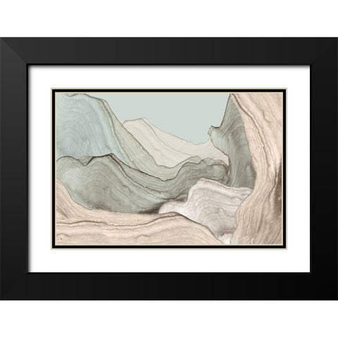 Organic Layers  Black Modern Wood Framed Art Print with Double Matting by PI Studio