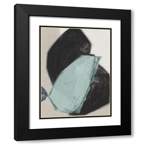 Simply Shapes I  Black Modern Wood Framed Art Print with Double Matting by PI Studio