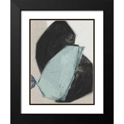 Simply Shapes I  Black Modern Wood Framed Art Print with Double Matting by PI Studio