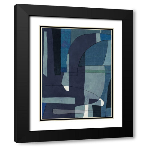 Night Barcelona I  Black Modern Wood Framed Art Print with Double Matting by PI Studio