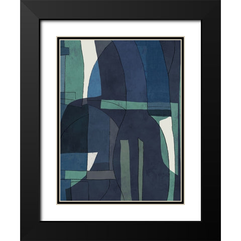 Night Barcelona II  Black Modern Wood Framed Art Print with Double Matting by PI Studio