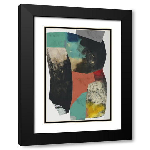 Multi Composition  Black Modern Wood Framed Art Print with Double Matting by PI Studio