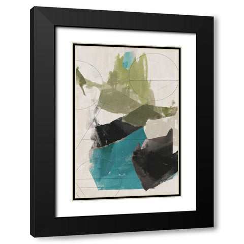 Accent of Blue I  Black Modern Wood Framed Art Print with Double Matting by PI Studio