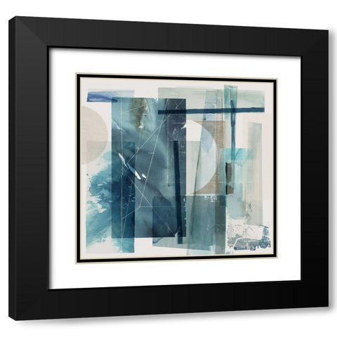 Blue Galaxy II  Black Modern Wood Framed Art Print with Double Matting by PI Studio