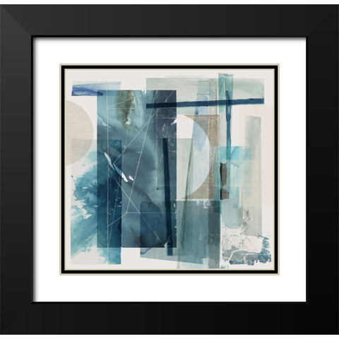 Blue Galaxy II  Black Modern Wood Framed Art Print with Double Matting by PI Studio