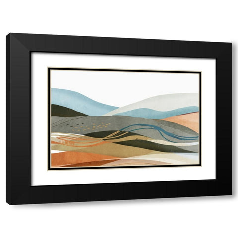 Desert Dunes III  Black Modern Wood Framed Art Print with Double Matting by PI Studio