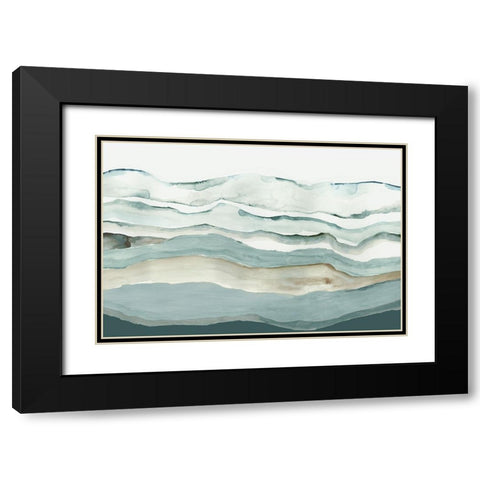 Blue Dunes  Black Modern Wood Framed Art Print with Double Matting by PI Studio