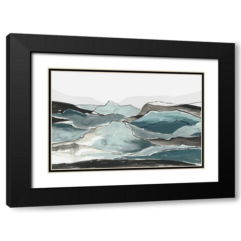 Nightfall Dunes  Black Modern Wood Framed Art Print with Double Matting by PI Studio