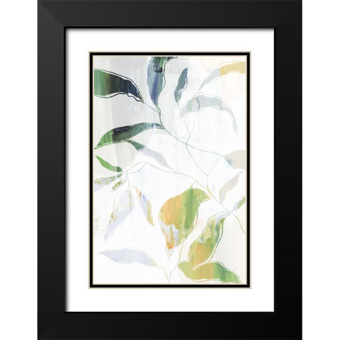 Growing Green Leaves II  Black Modern Wood Framed Art Print with Double Matting by PI Studio