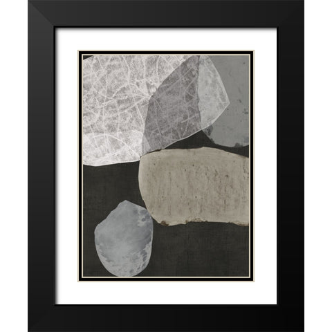 Turning Stone I  Black Modern Wood Framed Art Print with Double Matting by PI Studio