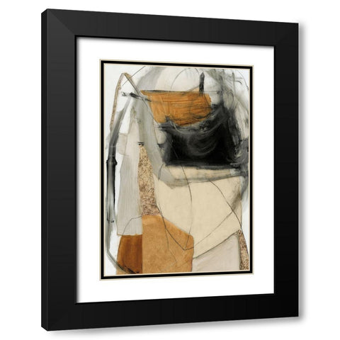 Yellow Blend  Black Modern Wood Framed Art Print with Double Matting by PI Studio