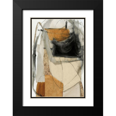 Yellow Blend  Black Modern Wood Framed Art Print with Double Matting by PI Studio