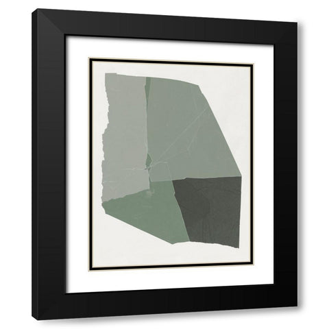 Shape of Green II  Black Modern Wood Framed Art Print with Double Matting by PI Studio