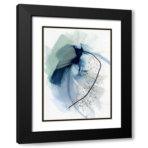 Blue Bliss  Black Modern Wood Framed Art Print with Double Matting by PI Studio