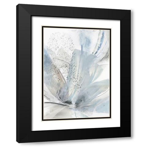 Blue Blooms I  Black Modern Wood Framed Art Print with Double Matting by PI Studio
