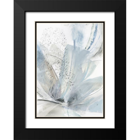 Blue Blooms I  Black Modern Wood Framed Art Print with Double Matting by PI Studio