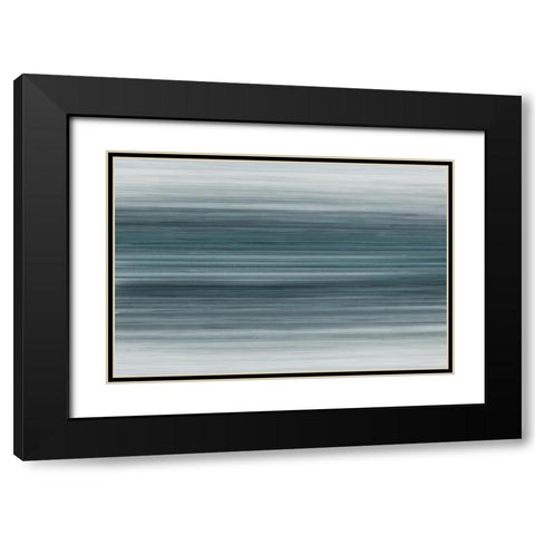 Calm Blue Waters  Black Modern Wood Framed Art Print with Double Matting by PI Studio