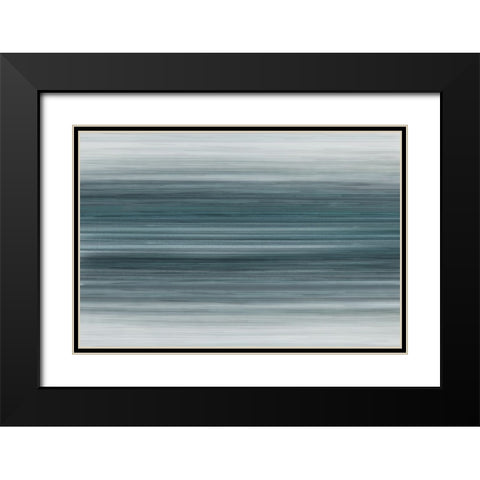 Calm Blue Waters  Black Modern Wood Framed Art Print with Double Matting by PI Studio