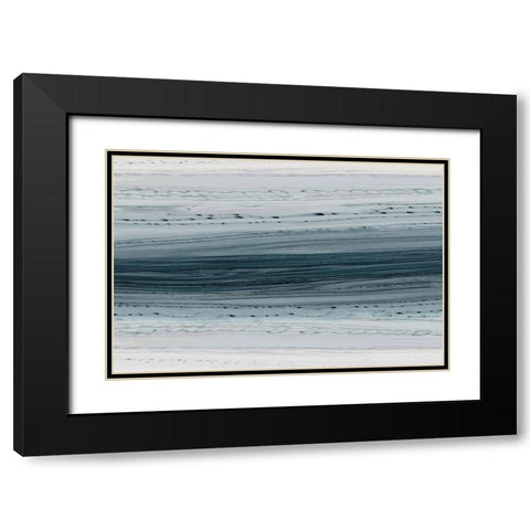 Drops of Blue  Black Modern Wood Framed Art Print with Double Matting by PI Studio