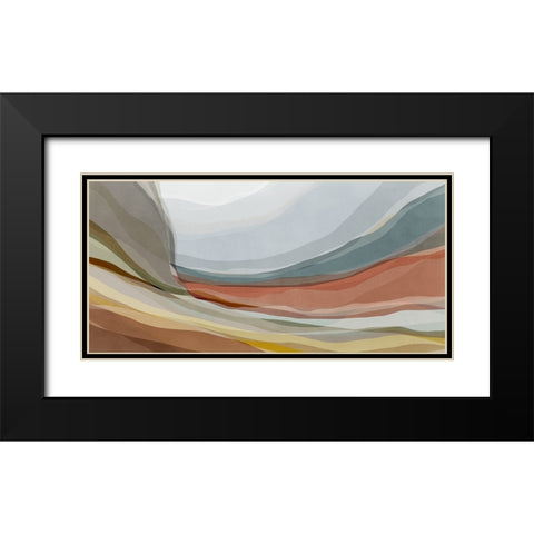 Desert Hills  Black Modern Wood Framed Art Print with Double Matting by PI Studio