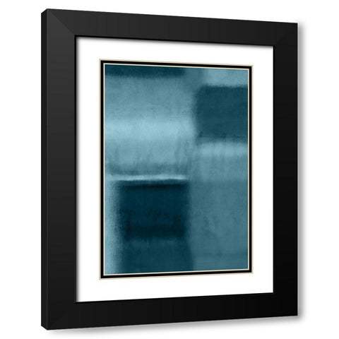 Patches of Blue I  Black Modern Wood Framed Art Print with Double Matting by PI Studio