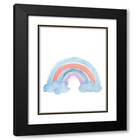 Happy Rainbow  Black Modern Wood Framed Art Print with Double Matting by PI Juvenile