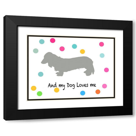 Woof on White Black Modern Wood Framed Art Print with Double Matting by PI Juvenile