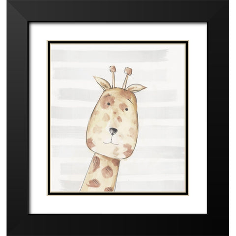 Little Giraffe I  Black Modern Wood Framed Art Print with Double Matting by PI Juvenile