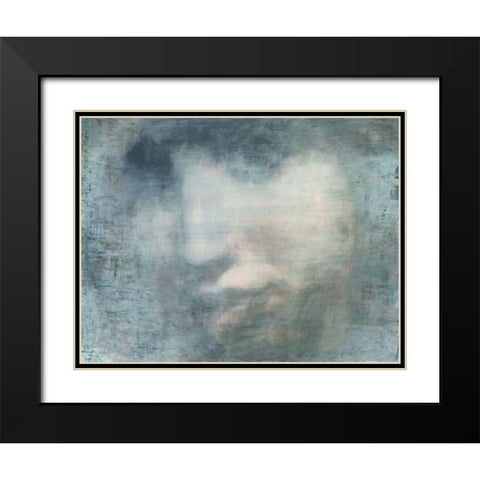 Untitled I Black Modern Wood Framed Art Print with Double Matting by Biernot, Tadeusz