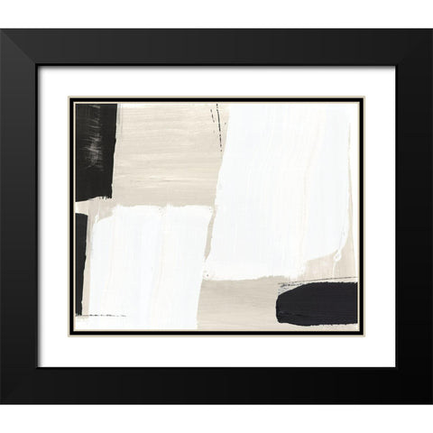 Checkmate II Black Modern Wood Framed Art Print with Double Matting by PI StudioÂ 