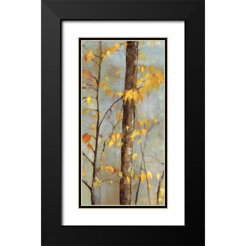 Golden Branches II  Black Modern Wood Framed Art Print with Double Matting by Pearce, Allison