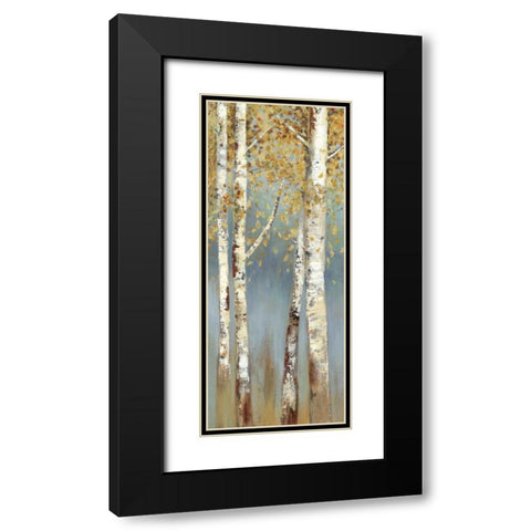 Butterscotch Birch Trees I Black Modern Wood Framed Art Print with Double Matting by Pearce, Allison