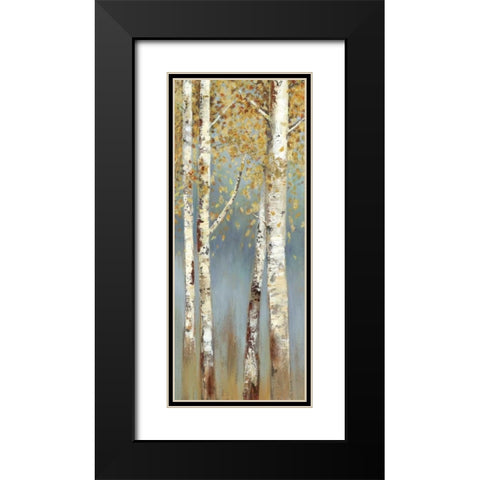 Butterscotch Birch Trees I Black Modern Wood Framed Art Print with Double Matting by Pearce, Allison