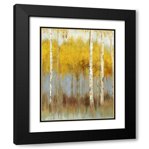 Golden Grove II Black Modern Wood Framed Art Print with Double Matting by Pearce, Allison