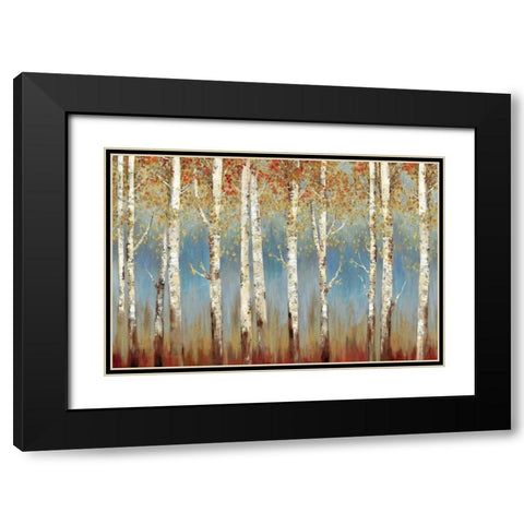 Falling Embers Black Modern Wood Framed Art Print with Double Matting by Pearce, Allison