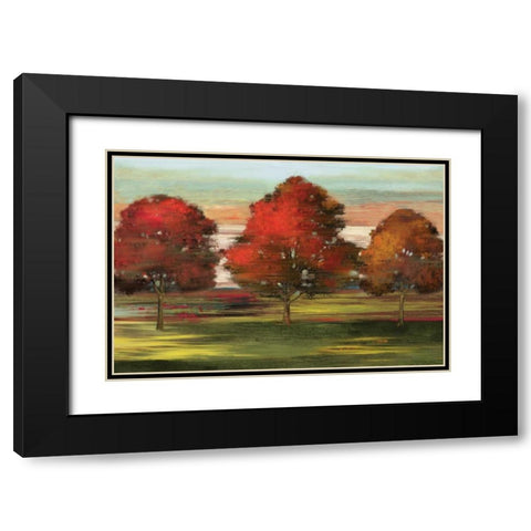 Trees in Motion Black Modern Wood Framed Art Print with Double Matting by Pearce, Allison