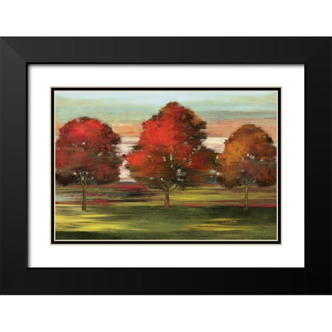 Trees in Motion Black Modern Wood Framed Art Print with Double Matting by Pearce, Allison