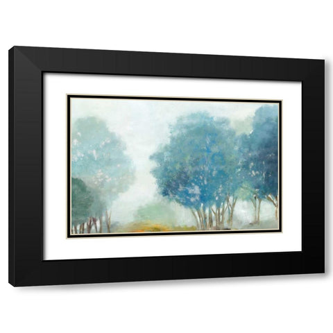 Blueberry Hill Black Modern Wood Framed Art Print with Double Matting by Pearce, Allison