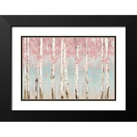 Evening Haze Blush Version  Black Modern Wood Framed Art Print with Double Matting by Pearce, Allison