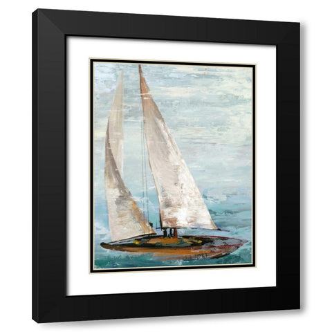 Quiet Boats III Black Modern Wood Framed Art Print with Double Matting by Pearce, Allison
