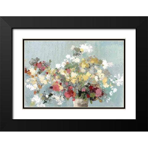 Abstract Bouquet III Black Modern Wood Framed Art Print with Double Matting by Pearce, Allison