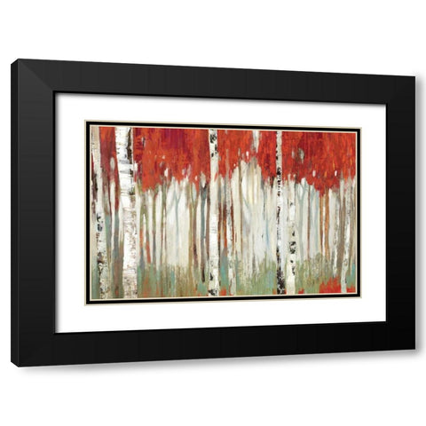 Red Landscape Black Modern Wood Framed Art Print with Double Matting by Pearce, Allison