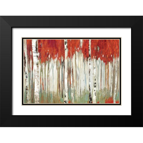 Red Landscape Black Modern Wood Framed Art Print with Double Matting by Pearce, Allison