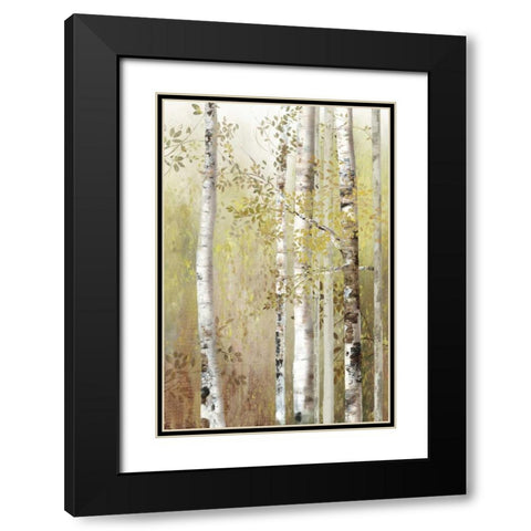 Serenity Birch Black Modern Wood Framed Art Print with Double Matting by Pearce, Allison