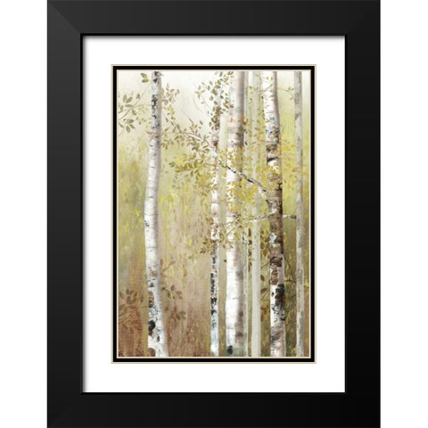 Serenity Birch Black Modern Wood Framed Art Print with Double Matting by Pearce, Allison